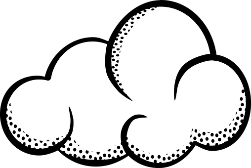 Stylized Cloud Vector Illustration PNG with transparent background