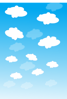 Stylized Clouds Gradient Background PNG with transparent background
