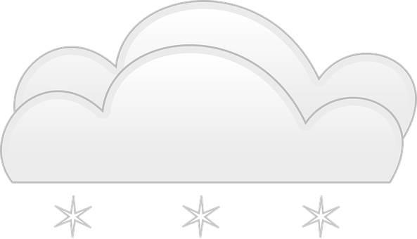 Stylized Cloudsand Stars PNG with transparent background