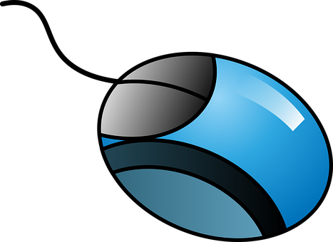 Stylized Computer Mouse Graphic PNG with transparent background