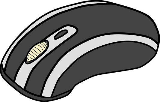 Stylized Computer Mouse Graphic PNG with transparent background