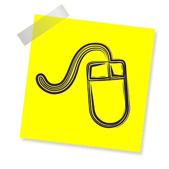 Stylized Computer Mouse Illustration PNG with transparent background