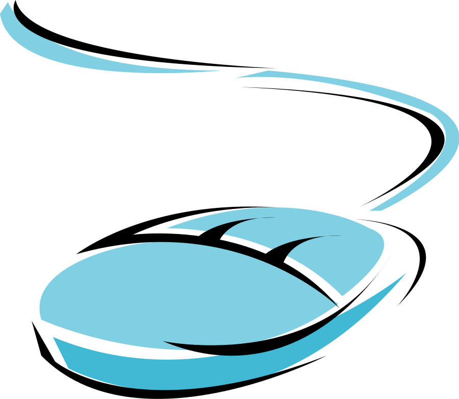 Stylized Computer Mouse Vector PNG with transparent background