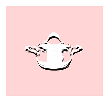 Stylized Cooking Pot Illustration PNG image with a transparent background, free high-resolution download