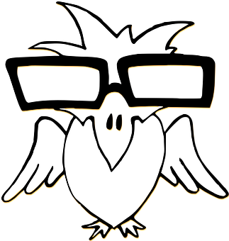 Stylized Cool Bird Graphic