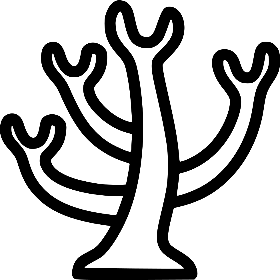 Coral - Coral Icon Clipart Black And White, HD Png Download PNG with transparent background