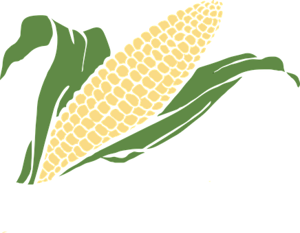 Stylized Corn Illustration PNG with transparent background