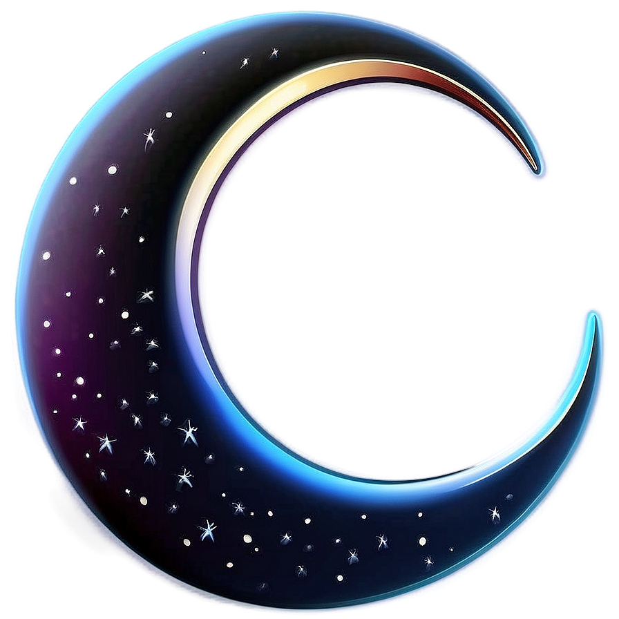 Stylized Crescent Moon Png 57