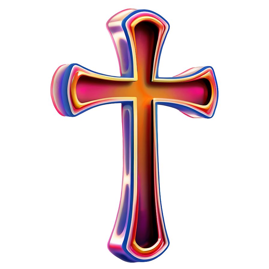 Stylized Cross Outline Png Dqi42