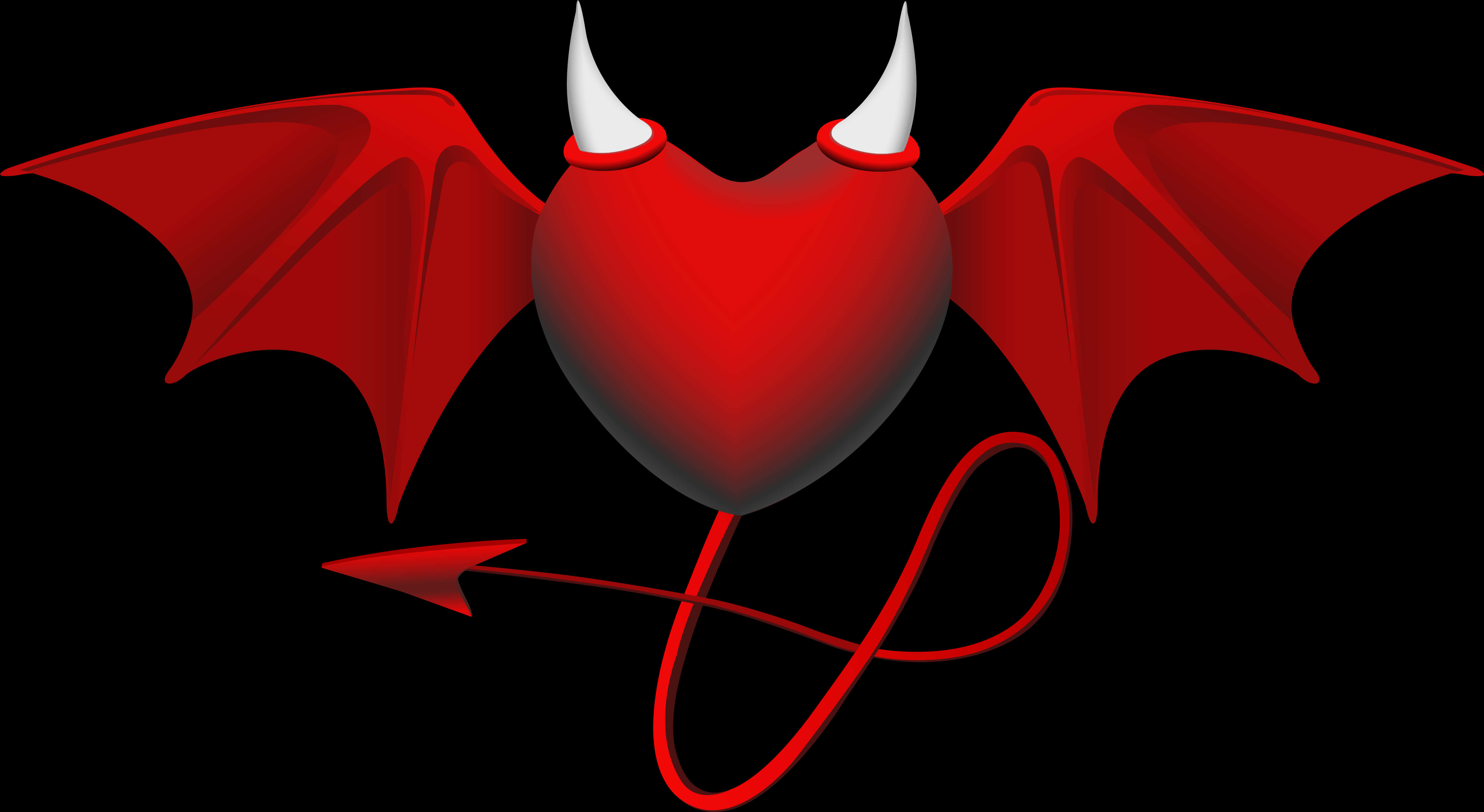 Transparent Devil , Png Download - Devil And Angel Heart Png, Png Download PNG with transparent background