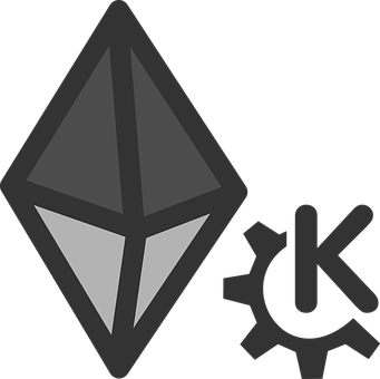 Stylized Diamondand Gear Icon PNG with transparent background