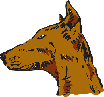 Stylized Dog Head Illustration