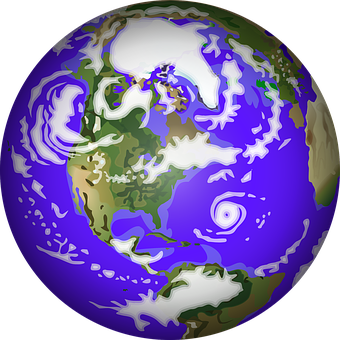 Stylized Earth Artistic Representation PNG with transparent background