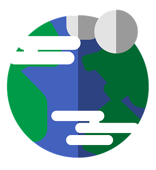 Stylized Earth Graphic PNG with transparent background