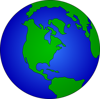 Stylized Earth Graphic PNG with transparent background