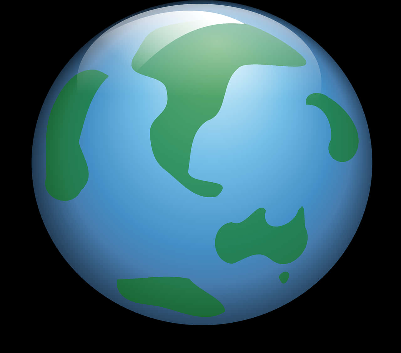 Stylized Earth Illustration PNG with transparent background