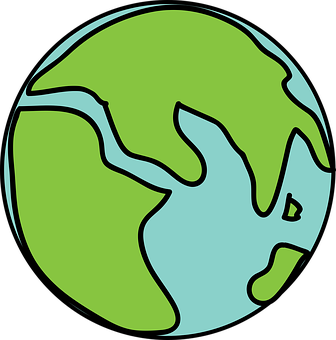 Stylized Earth Illustration PNG with transparent background