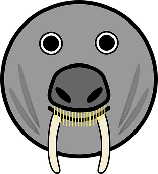 Stylized Elephant Face Graphic