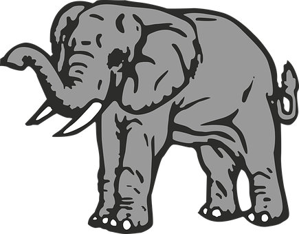 Stylized Elephant Graphic