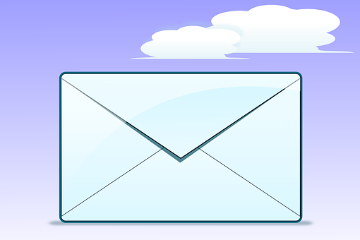 Stylized Email Icon Purple Sky Background PNG with transparent background