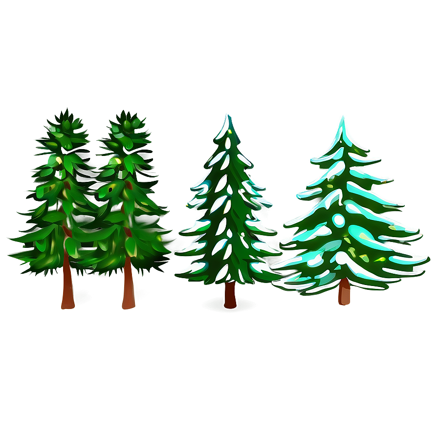 Stylized Evergreen Tree Png Pqg37