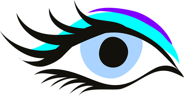 Stylized Eye Illustration PNG with transparent background