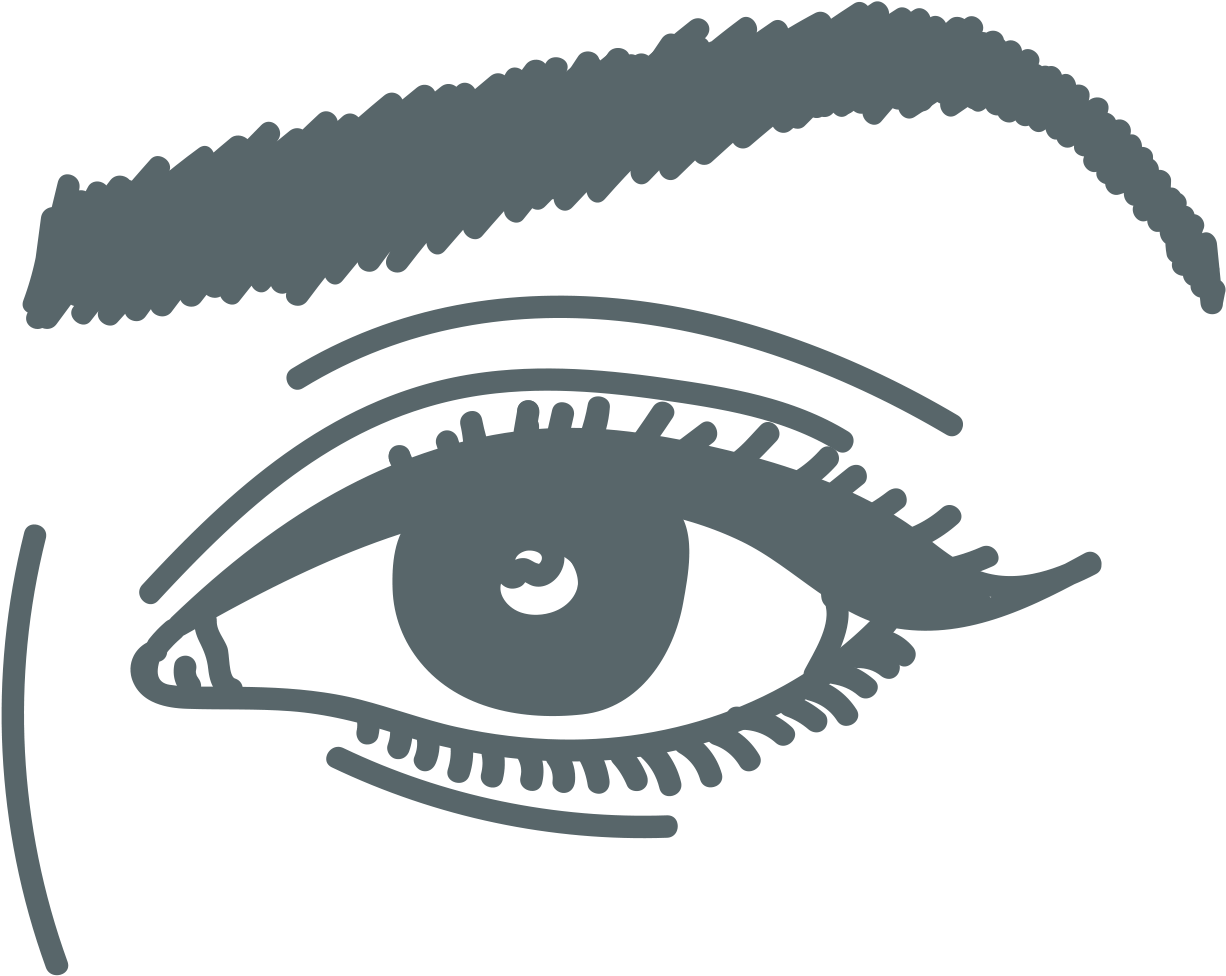 Stylized Eyeand Eyebrow Illustration PNG with transparent background