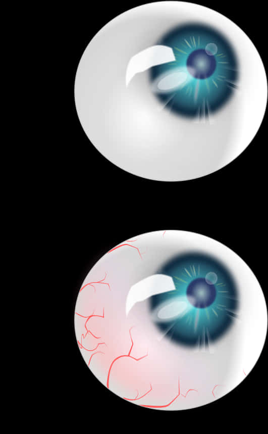 Stylized Eyeballs Illustration PNG with transparent background