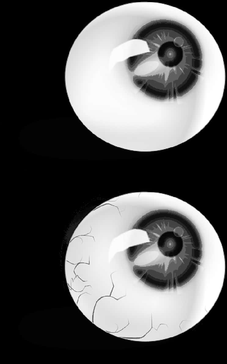 Stylized Eyeballs Illustration PNG with transparent background
