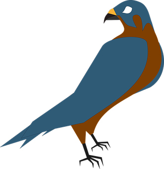 Stylized Falcon Illustration PNG with transparent background