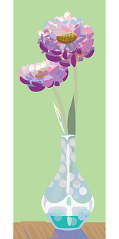 Stylized Floral Arrangementin Vase