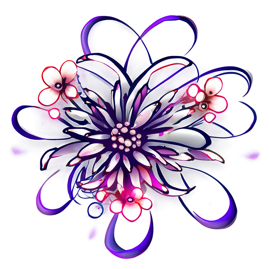 Stylized Flower Outline Png Dwx89