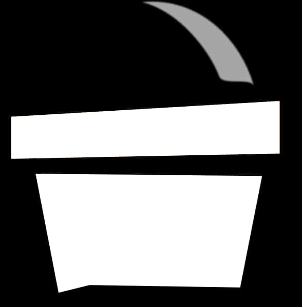 Stylized Flower Pot Silhouette