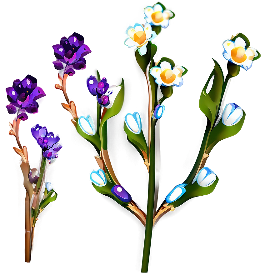 Stylized Flower Stem Png Ans