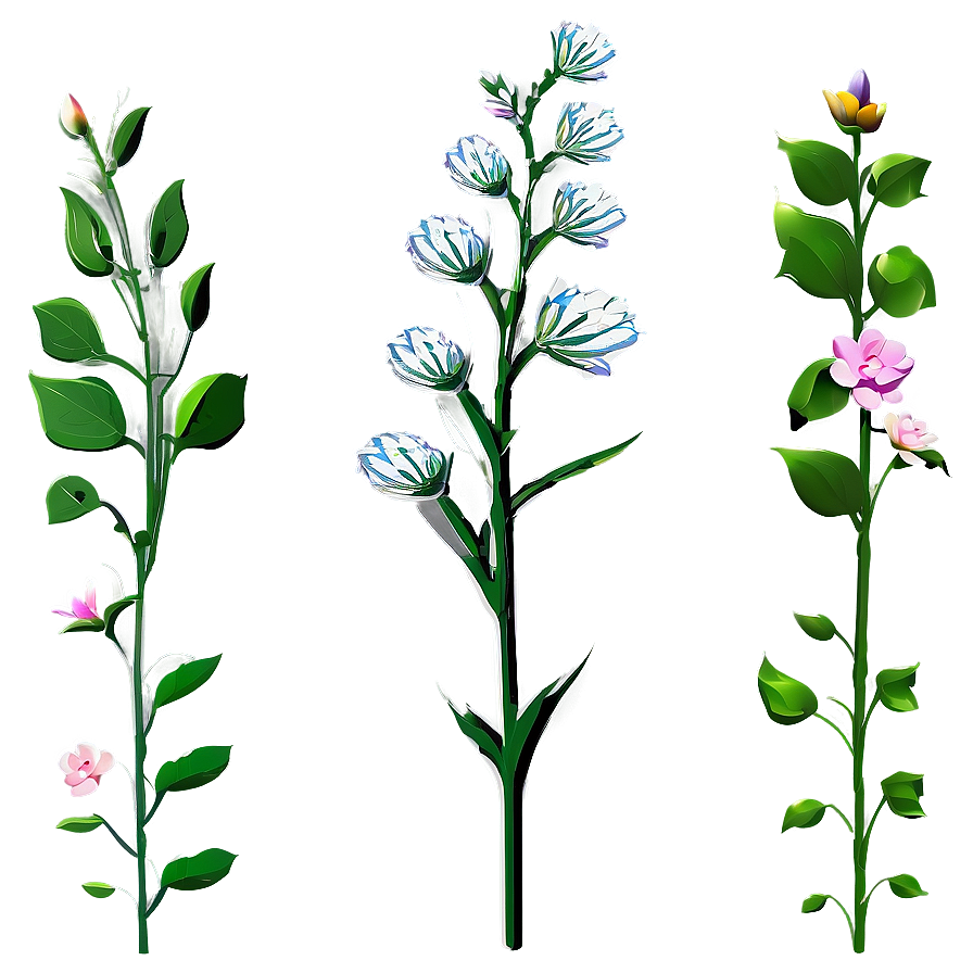 Stylized Flower Stem Png Cyy53