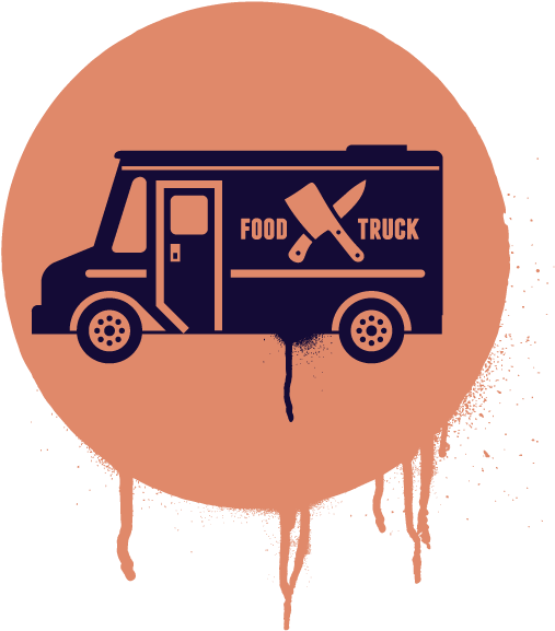 Stylized Food Truck Graphic