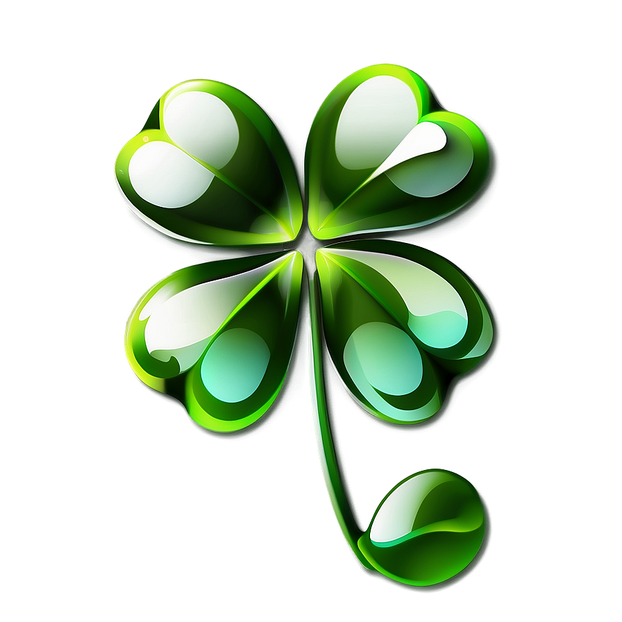 Stylized Four Leaf Clover PNG 16 PNG image with a transparent background, free high-resolution download