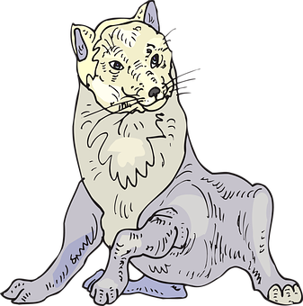 Stylized Fox Illustration PNG with transparent background