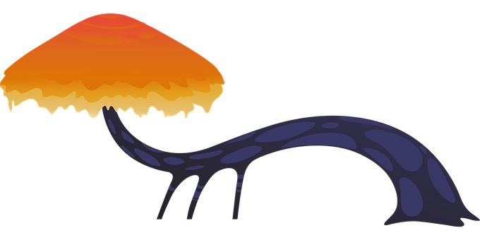 Stylized Fungus Illustration PNG image with a transparent background, free high-resolution download