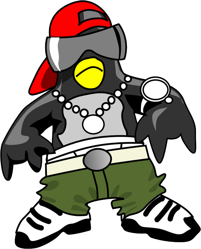 Stylized Gangster Penguin Illustration