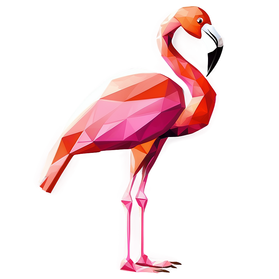 Stylized Geometric Flamingo Png 46