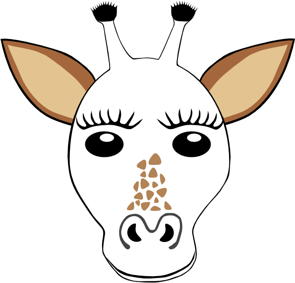 Stylized Giraffe Face Illustration