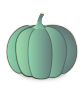 Stylized Glowing Pumpkin Graphic PNG with transparent background