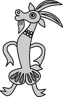 Stylized Goat Artwork PNG with transparent background