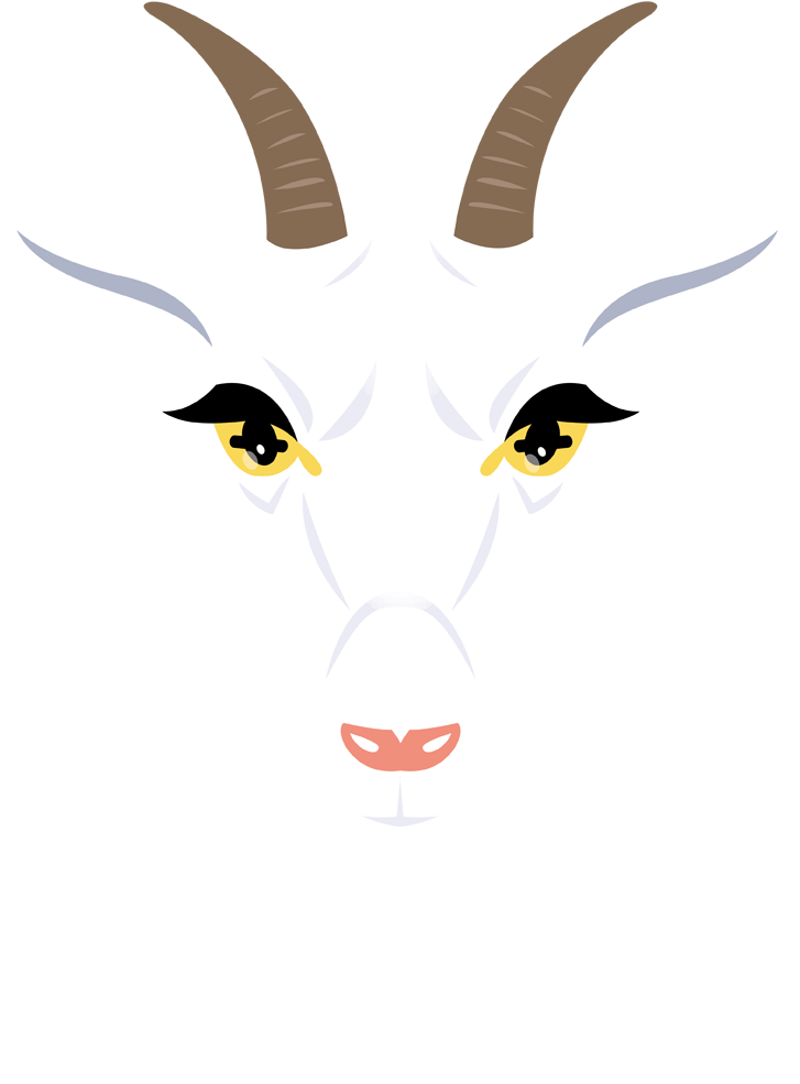 Stylized Goat Graphic