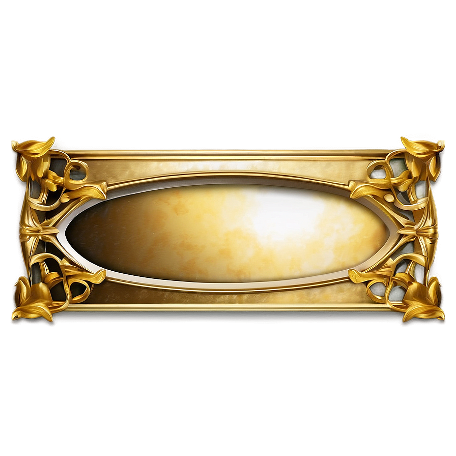 Stylized Gold Frame Png 94