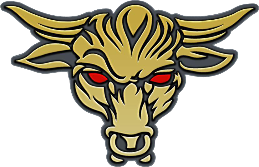 Stylized Golden Bull Graphic