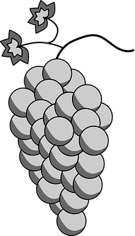 Stylized Grape Cluster Graphic PNG with transparent background