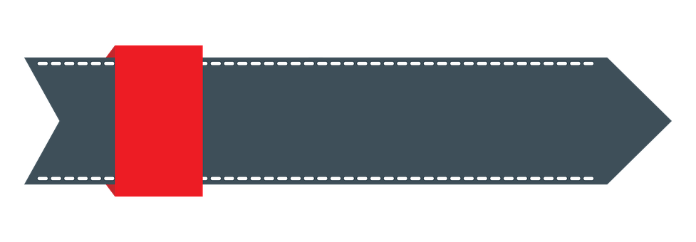 Stylized Gray Arrowwith Red Accent PNG with transparent background