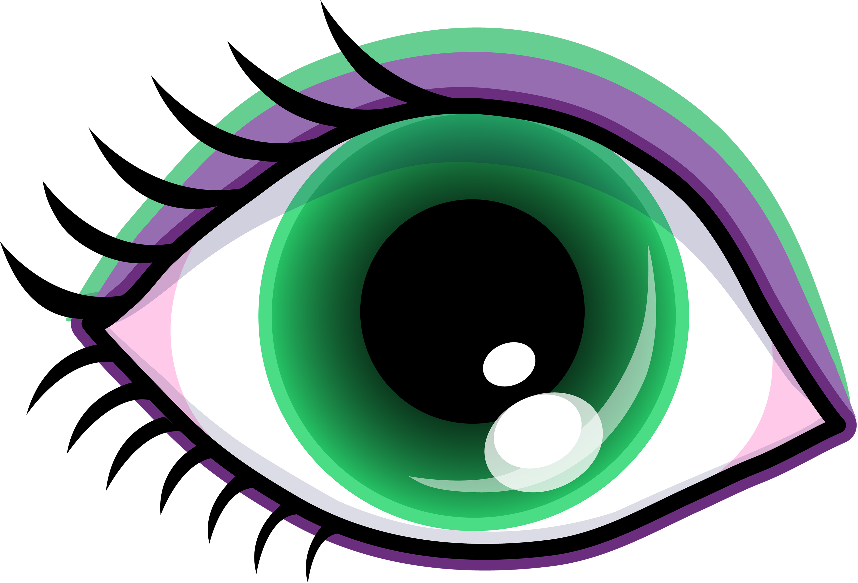 Stylized Green Eye Clipart